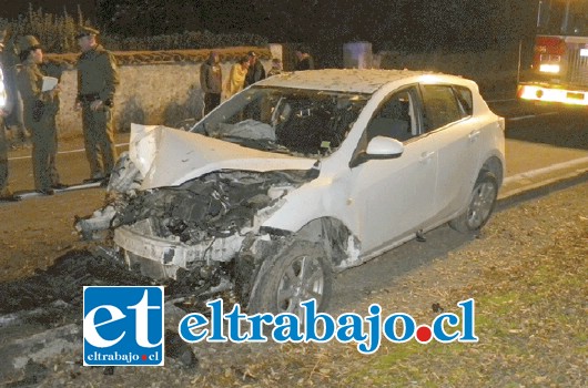 El Veh Culo Se Sali De Su Pista Hacia La Derecha Y Choc Violentamente