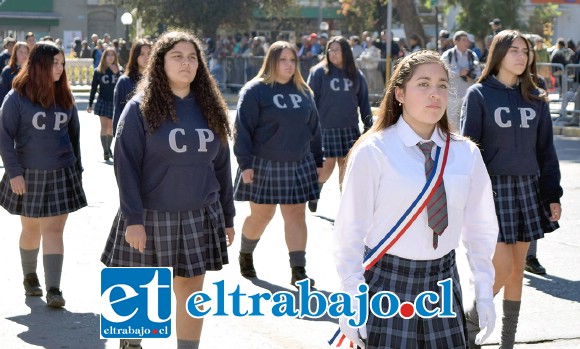 JÓVENES AL FRENTE Los jóvenes del Colegio Panquehue también