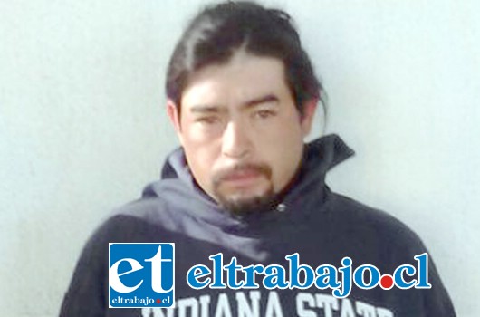 El detenido Fabián Cossio Campos fue detenido tras ser identificado por la víctima, como autor de robo dentro de su propiedad en Villa El Señorial de San Felipe.