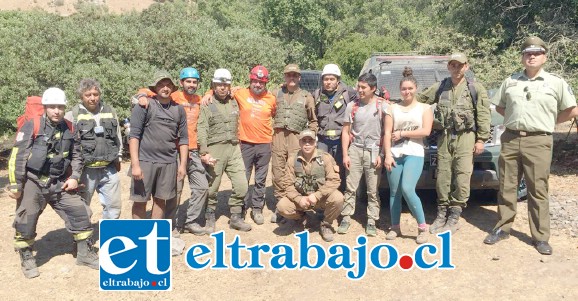 Los tres excursionistas lograron ser rescatados por Carabineros, Bomberos y el grupo de Socorro Andino durante la mañana de ayer lunes en Catemu.