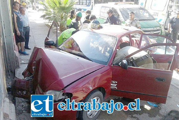 El accidente ocurrió la mañana de ayer miércoles en calle Tacna Sur en San Felipe.