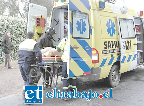 Uno de los cuatro pacientes debió ser derivado por el Samu hasta el Hospital San Camilo de San Felipe. (Foto Archivo).