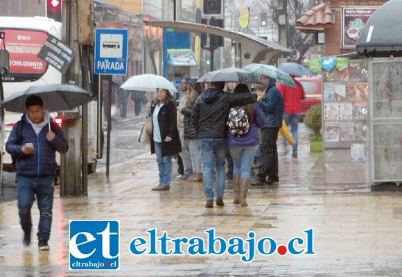 Los paraguas volvieron a adornar las calles de San Felipe el día de ayer, con las persistentes precipitaciones que se dejaron caer y que deberían prolongarse hasta mañana al mediodía.