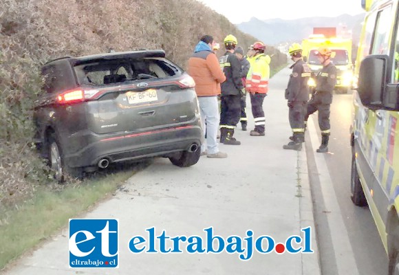 El accidente ocurrió cerca de las 08:30 de la mañana de ayer martes en calle Chercán Tapia de San Felipe.