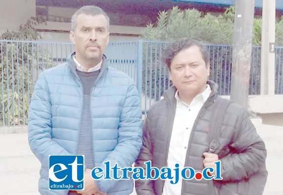 Izquierda a derecha Cristian Cortez, vocero, junto al concejal de Catemu José Vergara.