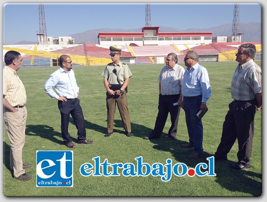 Las autoridades visitaron el Estadio Municipal de San Felipe para analizar materias de seguridad, a semanas de realizarse en ese lugar el Festival Palmenia Pizarro 2014.