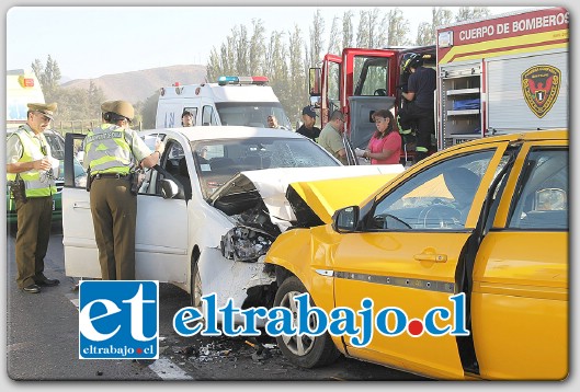 Un grave accidente de tránsito que involucró a dos vehículos, se registró la mañana de este martes en la carretera que une Putaendo con San Felipe en las cercanías del Puente Encón.