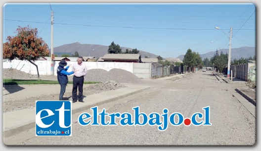 En este momento se pavimentan las últimas tres calles del sector Lo Campo, cuyo total de obras suman $166.834.467.