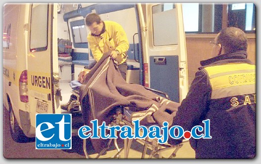 FINAL VIOLENTO.- La víctima fue trasladada en primera instancia hasta el Hospital San Camilo de San Felipe para ser estabilizada y se espera que sea trasladada en las próximas horas hasta el Hospital Van Buren de Valparaíso.