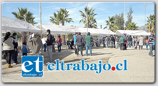 En el sector sur del Parque urbano Ambrosio O’Higgins, se llevó a cabo la primera feria laboral del año 2014.