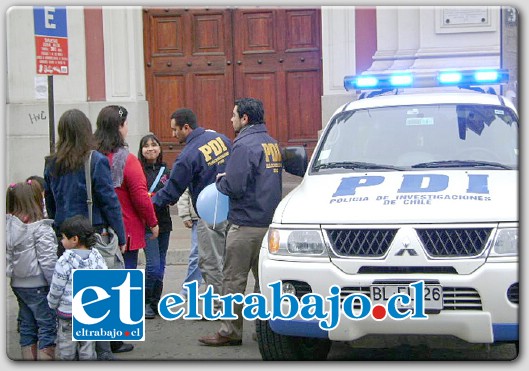 CONTUNDENCIA OPERATIVA.- Los oficiales de la Policía de Investigaciones al servicio de la comunidad de la provincia de San Felipe.