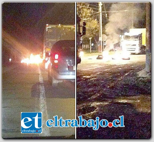 Barricadas y la instalación de neumáticos fue saldo de los serios disturbios cometidos en la carretera 60 CH por vecinos de la comuna de Panquehue, quienes protestaban la dilatación del nuevo tramo prometido para esa localidad.