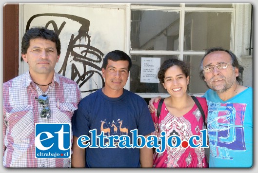 Jomar Ceballos, Alcalde de Catacachi, Lauro Lucero, presidente encargado de la comunidad de Junín, Sabina Castro, Presidente de la Coordinadora por la Defensa de Aconcagua y el Concejal Ricardo Covarrubias.