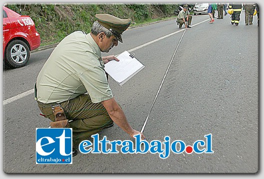 En la Ruta E-71 que une las comunas de Putaendo y San Felipe a la altura de Callejón Los Naranjos se produjo al accidente de tránsito con resultado de muerte de Miguel Ángel Briones Lemus de 54 años. (Foto Archivo)