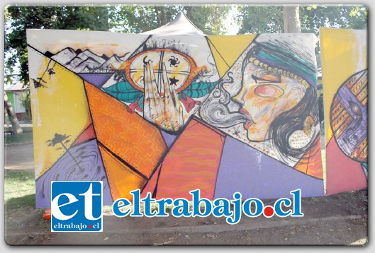 Este fue el mural ganador de los aconcagüinos Carlos Mella y Sebastián Barrientos.