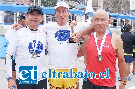 El atleta Máster de San Felipe (de rojo), cumplió una destacada presentación en Valparaíso.