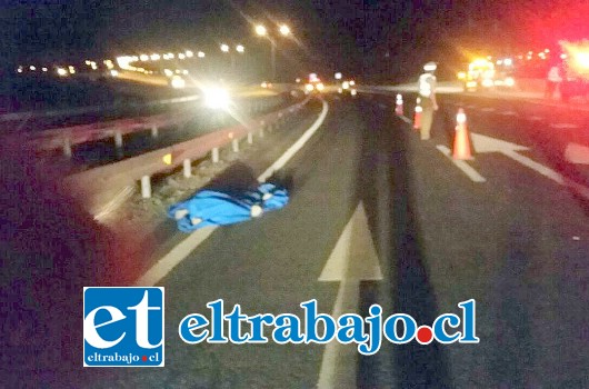 Silverio Vicenzio Pérez falleció instantáneamente tras ser atropellado por un vehículo que se desplazaba por la Ruta 60 CH a la altura de la Cuesta Chagres, aparentemente cuando el occiso cruzó por un paso no habilitado.