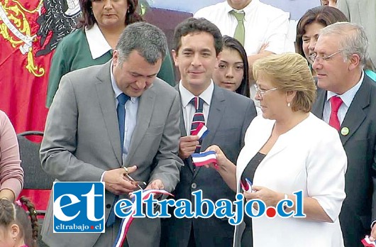 La mandataria, en su visita a la comuna de Putaendo, participa de la inauguración del Jardín Infantil El Trencito y da inicio al año escolar parvulario 2015.