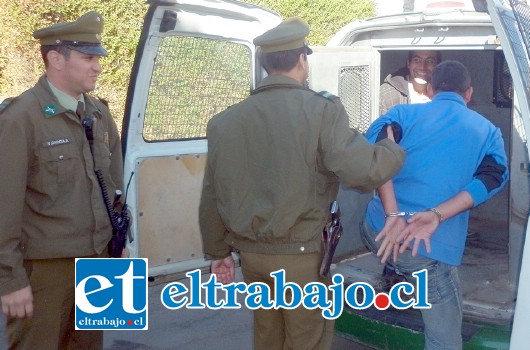 Los imputados fueron detenidos por Carabineros para ser conducidos hasta el Juzgado de Garantía de San Felipe donde fueron formalizados por la Fiscalía por el delito de robo con violencia, quedando sujetos bajo cautelar de prisión preventiva (Foto Archivo).