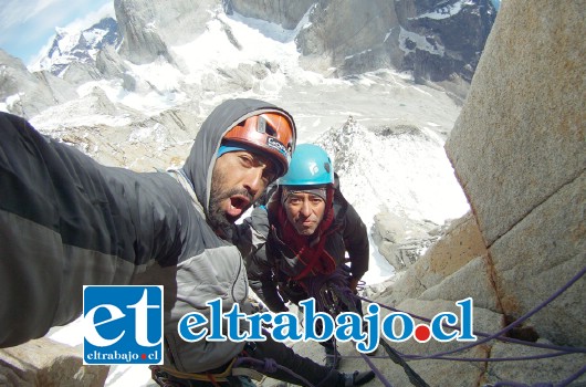 ESCALOFRIANTE.- Para muchos una locura, para ellos su gran aventura. Abraham Navia y Pablo Ormazábal conquistaron Torres del Paine.