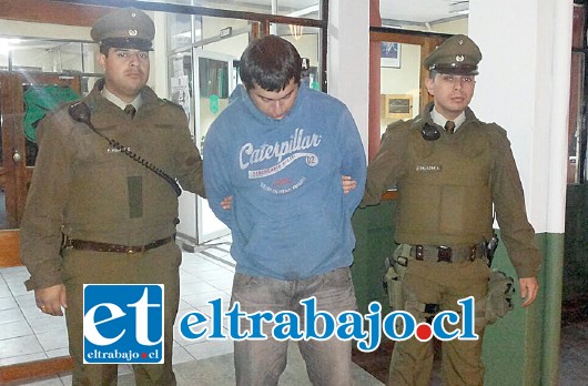 El imputado identificado como Samir Cares Huenchullán fue capturado por Carabineros tras haber sido sindicado como el autor de un balazo siendo víctima un joven de 24 años de edad