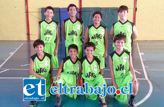 Esta tarde, en el marco de la Liga Escolar de Aconcagua, se disputarán ocho partidos de básquetbol en las series U12 y U18. En la imagen el equipo U12 del José Agustín Gómez.