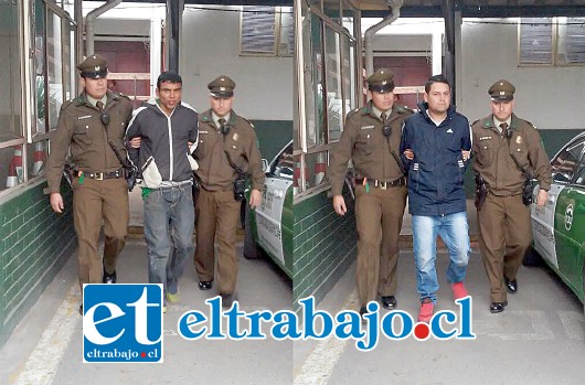 Los antisociales fueron capturados por Carabineros en tiempo record tras perpetrar un millonario robo en una vivienda ubicada en avenida Circunvalación Santa Teresa de San Felipe, apoderándose de especies avaluadas en 5 millones de pesos en joyas y electrodomésticos.