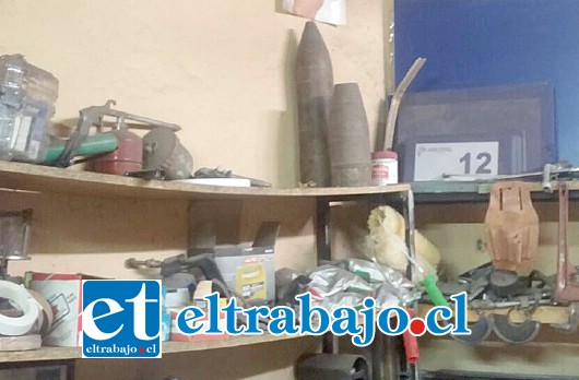 El material bélico se encontraba en una vivienda en la población Pedro Aguirre Cerda en San Felipe.