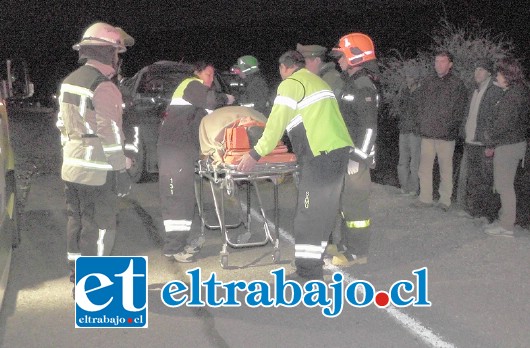 Ambos lesionados fueron atendidos por el Samu y trasladados al Hospital San Antonio de Putaendo.