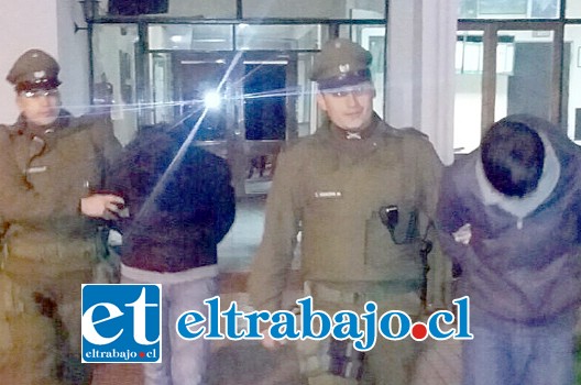 Los antisociales fueron capturados en flagrancia por efectivos de Carabineros de la Subcomisaría de Llay Llay, siendo derivados hasta el Juzgado de Garantía de San Felipe para ser puestos a disposición de la Fiscalía.