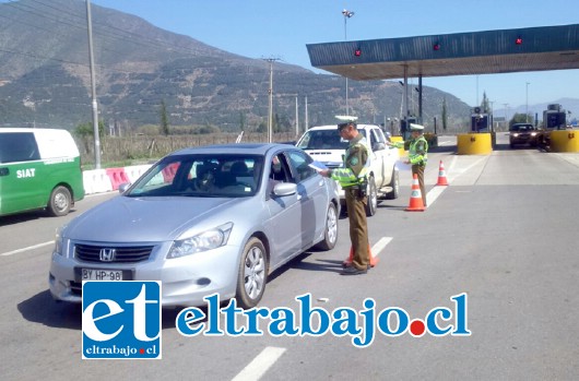 Carabineros redobló las fiscalizaciones a conductores de vehículos durante las Fiestas Patrias a fin de evitar accidentes de tránsito en las rutas 60 CH y 5 Norte.