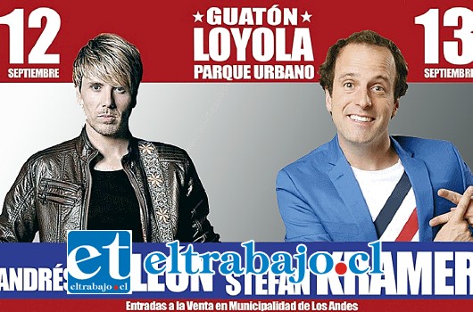 Andrés De León y Stefan Kramer, quienes estarán presentes en el show del Festival del Guatón Loyola 2015.