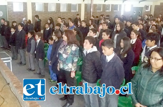 Cerca de 200 alumnos provenientes de San Felipe y Los Andes, participaron del Primer Encuentro de Seguridad Pública e Infancia, organizado por la oficina regional de Seguridad Pública junto al Consejo Nacional de la Infancia y la Seremi de Educación.