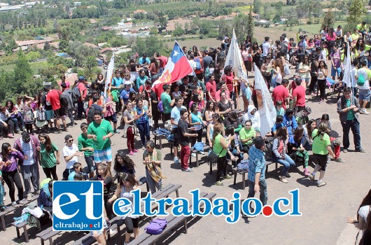 Cientos de jóvenes participaron de la quinta versión de este encuentro religioso juvenil de Putaendo.