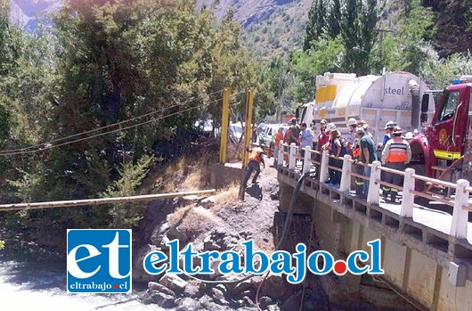 Una situación de emergencia que causó alarma ambiental fue la que se suscitó ayer a eso de las 07.45 de la mañana, momento en que se produjo la rotura de una tubería que transporta concentrado de cobre desde la mina hasta Saladillo.