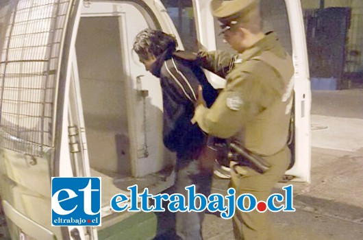 El imputado alías "El Pachuco" fue detenido por Carabineros.