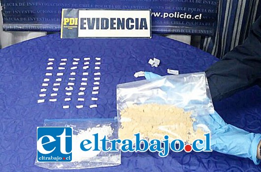 PDI detiene a microtraficante que poseía 97,5 gramos de cocaína base y 2,9 gramos de cannabis sativa, sustancias que comercializaba en población Sargento Aldea.