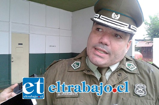 Coronel Marcelo Arancibia, Subprefecto de Carabineros de Aconcagua.