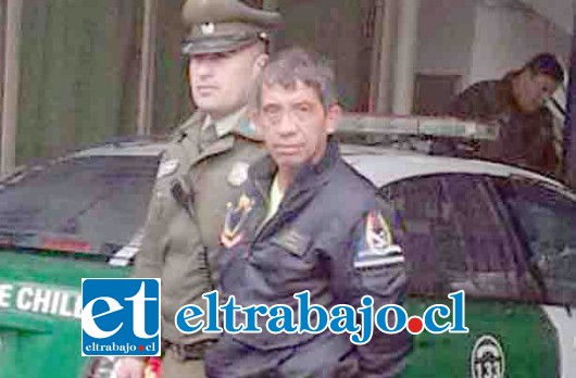 El imputado de iniciales M.A.Y.C. de 50 años fue capturado por Carabineros para ser derivado hasta Tribunales.