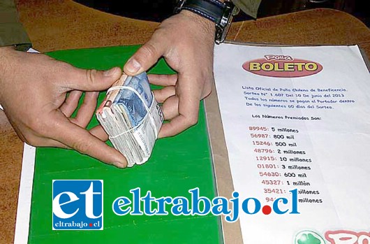 LA PROMESA.- Este es el rollo de billetes que los hampones mostraron a la víctima, ilusionándolo para que entregara su dinero. (Referencial)