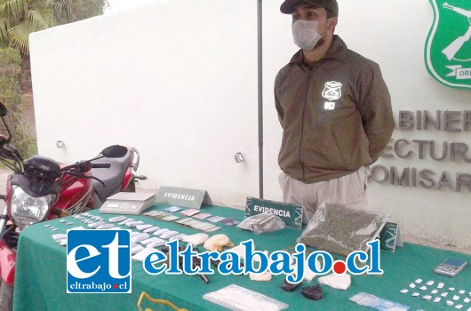 El allanamiento permitió sacar de circulación más de 8.688 dosis de estas drogas, situando tras las rejas a un joven acusado de tráfico de sustancias ilícitas en la Población Pedro Aguirre Cerda de San Felipe.