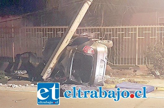 El accidente ocurrió a las 03:30 de la madrugada del pasado domingo en la avenida Encón de San Felipe. (Foto: Emergencia Quinta Cordillera).