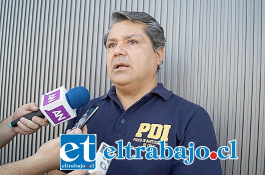 Jefe de la Brigada de Homicidios de la PDI Los Andes, Comisario Gino Gutiérrez.