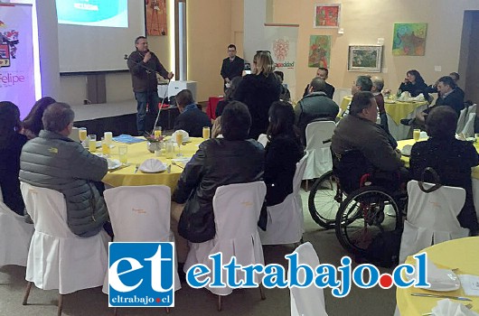 Con una importante cantidad de empresarios y miembros de agrupaciones de personas en situación de discapacidad de San Felipe, se desarrolló este miércoles el Primer Encuentro Empresarial como Estrategia de Desarrollo Local Inclusivo.