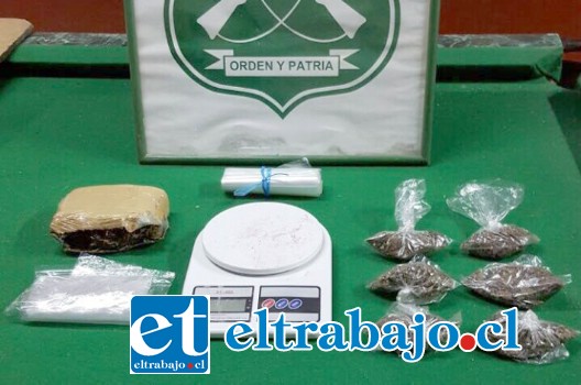 La marihuana fue incautada por Carabineros desde el domicilio del imputado, luego de la denuncia formal que efectuó su madre en la comuna de Catemu