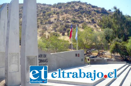 Monumento del Combate de las Coimas, evidencia la batalla ocurrida en este lugar y que significó que la comuna de Putaendo se convirtiera en el primer pueblo libre de Chile.