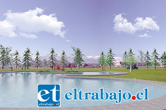 Imagen de maqueta virtual del Gran Parque Público que implementará Eugenio Cornejo en su período alcaldicio.