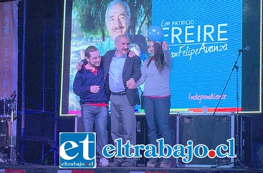 Feliz y muy entusiasmado se mostró el actual alcalde y candidato a la reelección Patricio Freire Canto, en el lanzamiento de su campaña realizada con un gran marco de público en la tarde del pasado viernes.