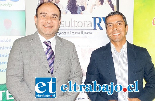 El Socio Director de las empresas ‘ConsultoraRV’ y ‘Otec Huellas’, Rodrigo Valderrama, junto a Darío Andrade, Socio Director de ‘Centro DEVA Consultores’.