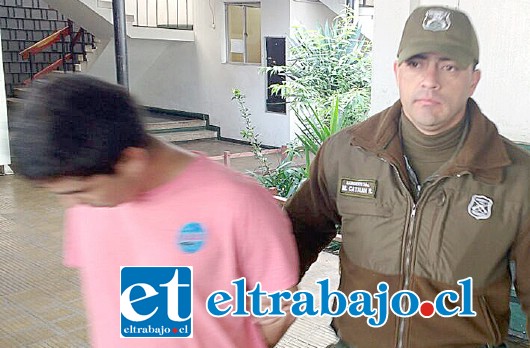 El detenido Jonathan Alejandro Quiroz Gómez de 31 años proveniente de la comuna de Quillota, fue capturado por Carabineros.